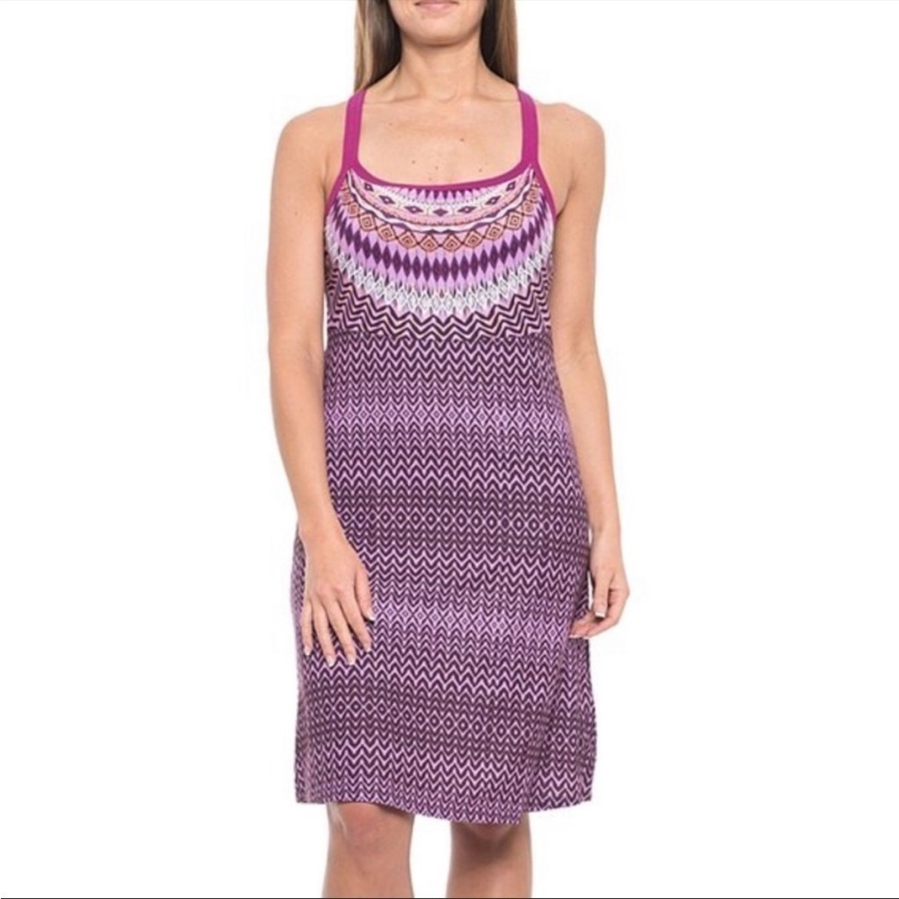 PrAna Violet Sol Cora Ikat Tank Dress Purple Size Small